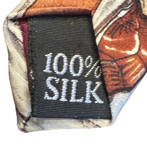 Vintage Tabasco Baseball Novelty Necktie 100% Silk Made in USA 60” x 4” - Picture 11 of 12